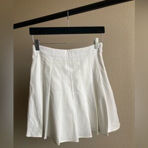 White tennis mini skirt